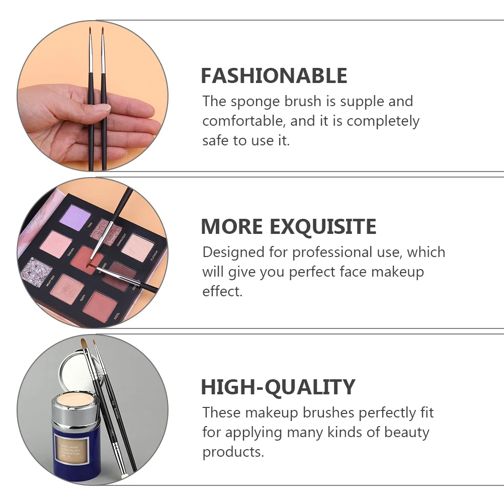 

1Set Concealer Brush Soft Sponge Double-Head Fine Brush Professional Portable Makeup Supplies for Face Concealer Dark Circle