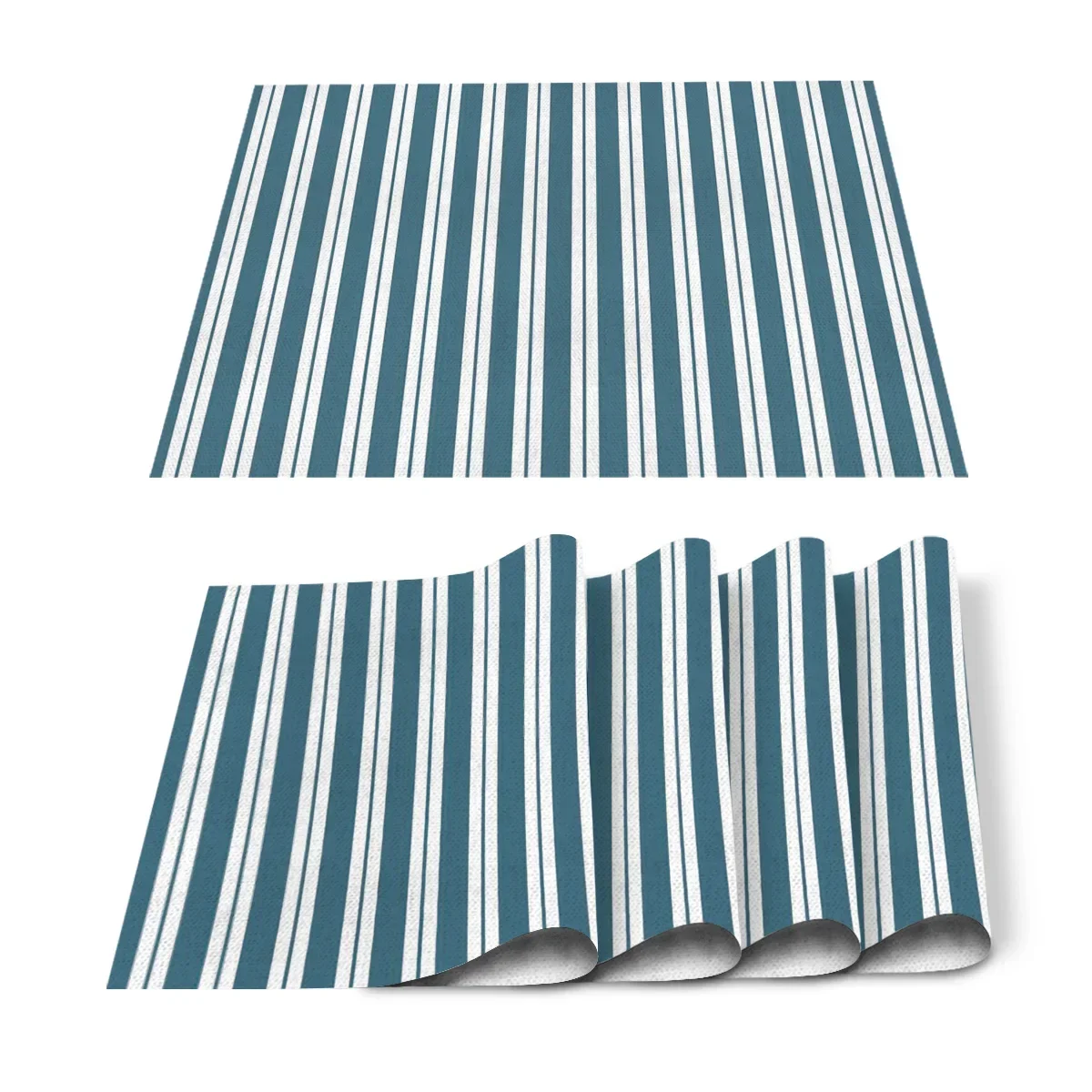 Black White Stripes Pattern Table Mat Kitchen Decoration Geometric Placemat For Wedding Dining Room Accessories Table Mats