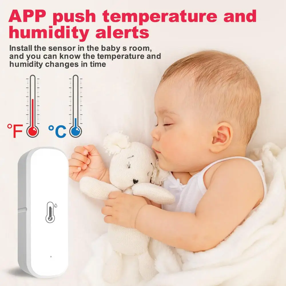 Imagem -03 - Sensor de Temperatura e Umidade Inteligente Tuya Monitoramento Inteligente Controle por Voz 3.0