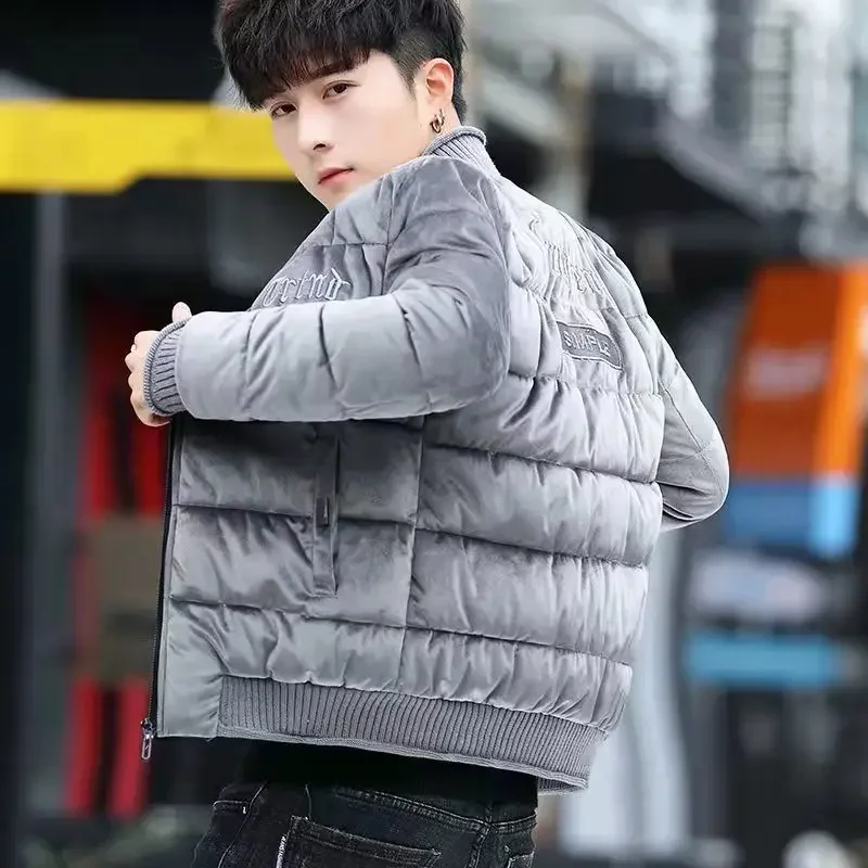 Parkas Embroidery Man Padded Coat Down Jackets for Men Padding Inter Special Korean Style Clothing Reviews Many Clothes Quilted