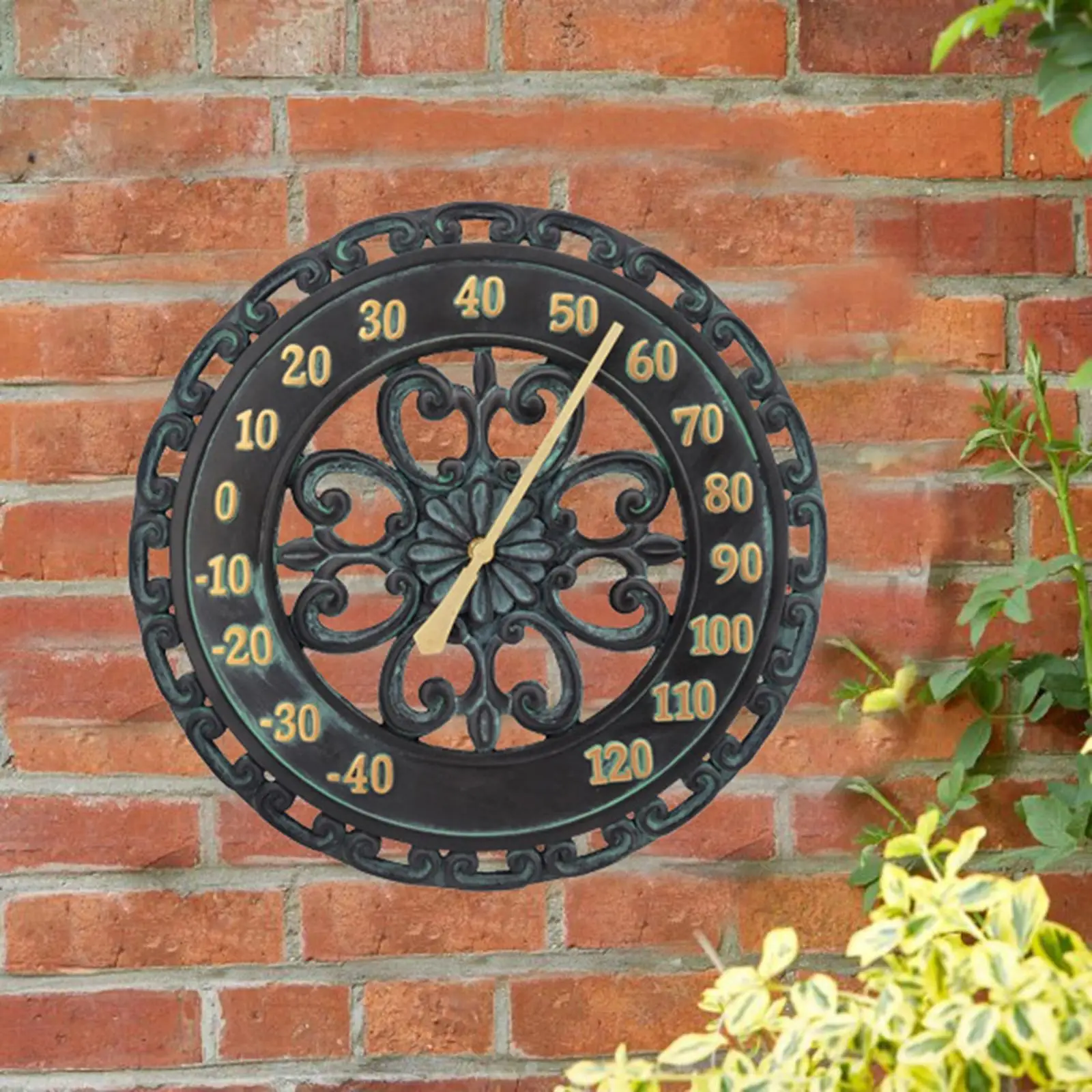 Termometro da esterno decorazione da giardino termometro da parete impermeabile da 13.5 pollici in stile retrò per la casa all\'aperto cortile del