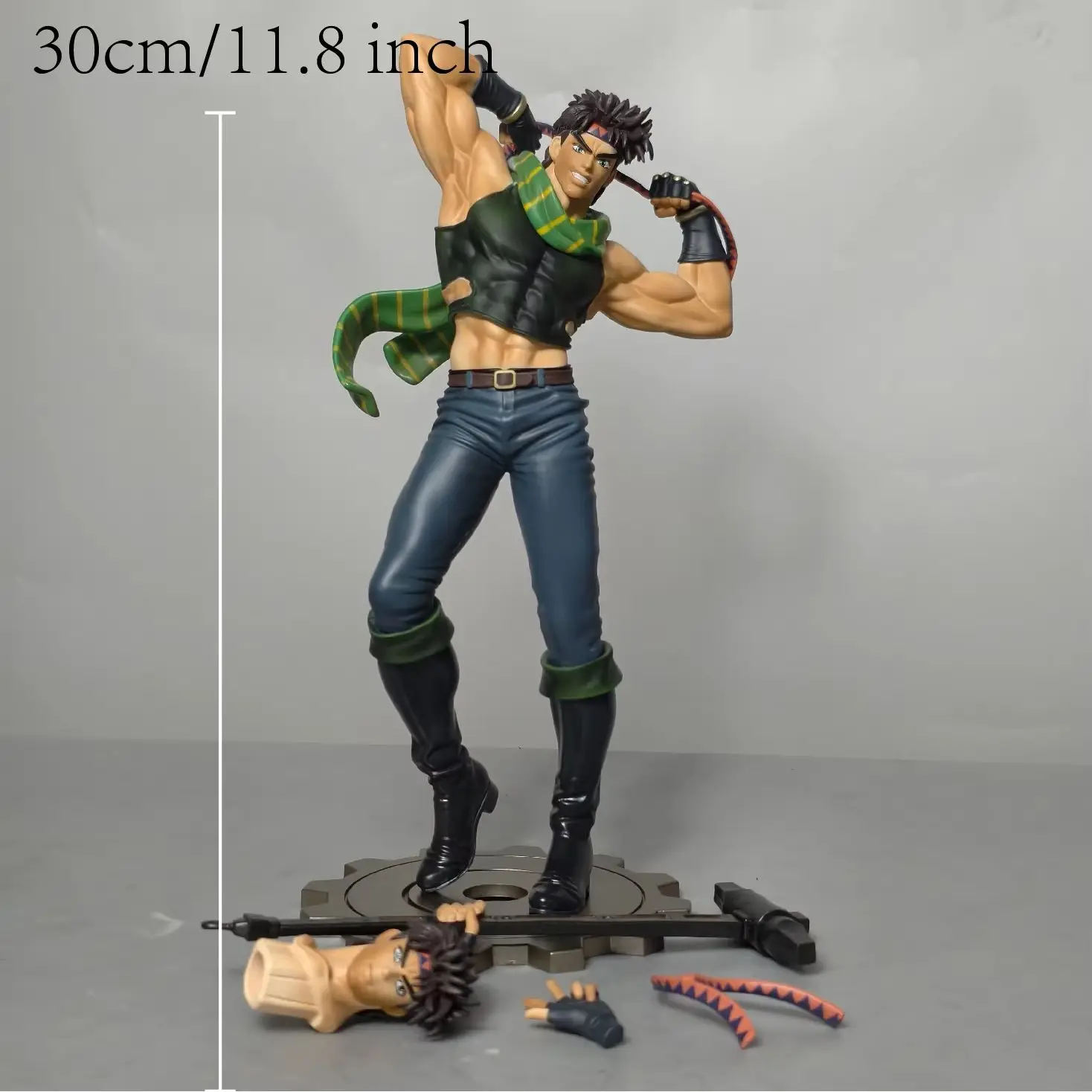 30cm 11,8 Zoll Anime Joseph Joestar Figuren PVC-Statue Desktop-Ornament Sammlerstück Statuenmodell Dekoration Zimmer Schreibtisch Spielzeug Geschenke