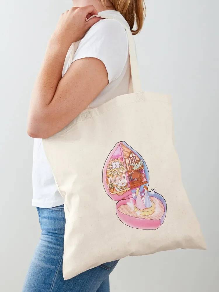 

Pocket House Princess and the Pauper Tote Bag Large bags for women canvas tote bags female bag Beach bag