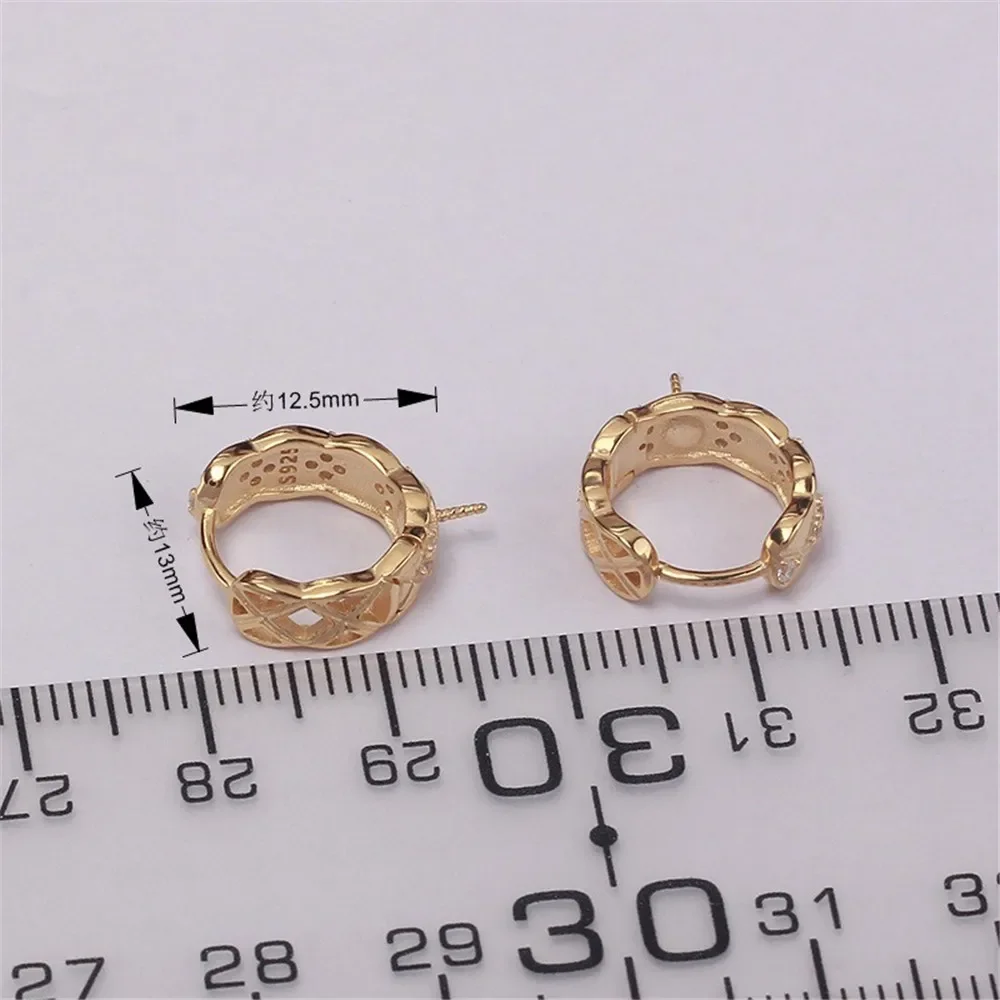 S925 Sterling Silver Pearl Earring Settings DIY Jewelry Making Supplies Blank Earring Posts for Handcrafted Accessories No Pearl