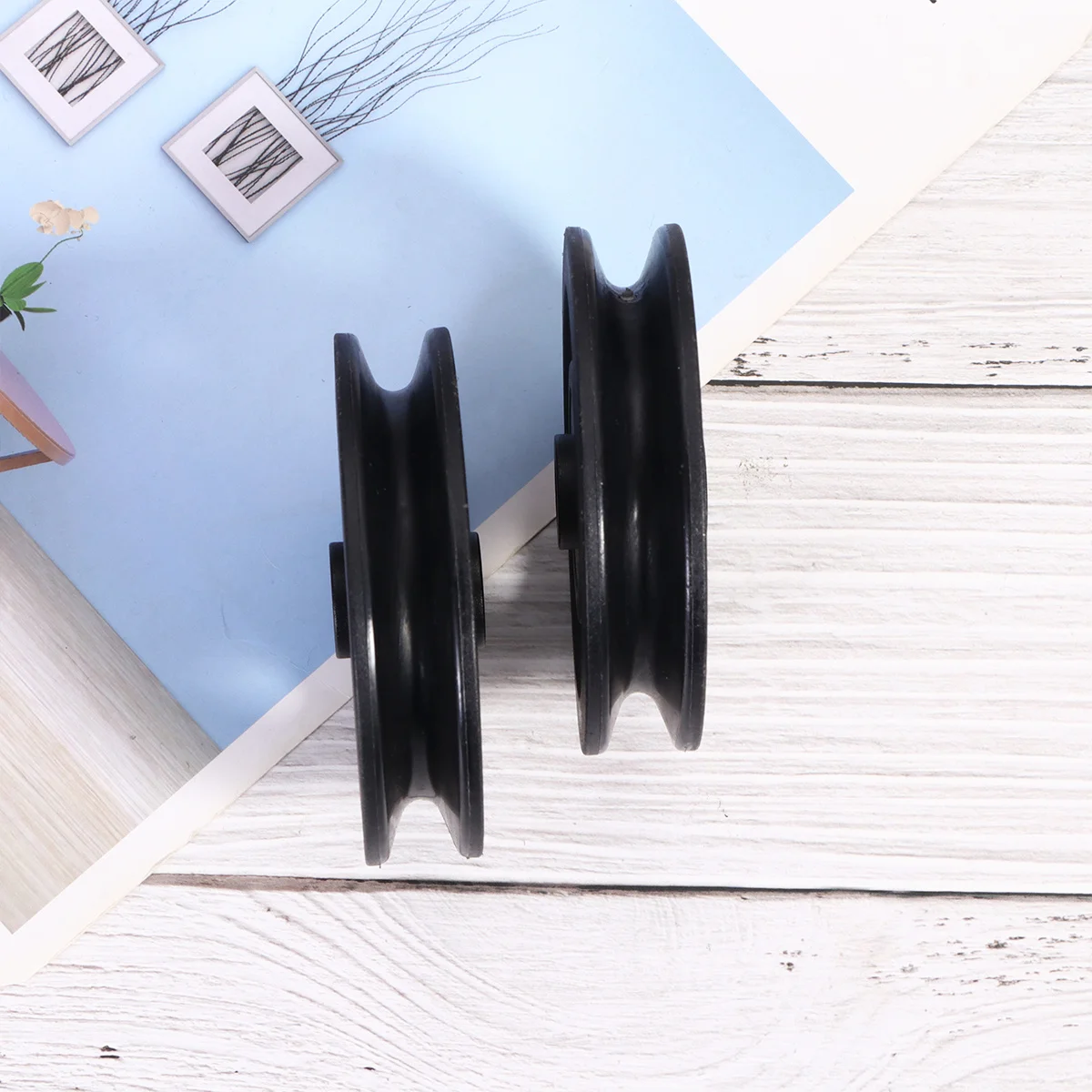 

5Pcs Universal Gym Pully Wheel 90mm 22.5mm 25mm Pa6 Wearproof Fitness Equipment Part Easy to Install Gym Accessories