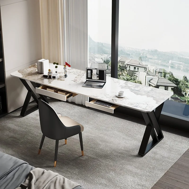 Lightweight Luxury Modern Activity Table Durable Metal Student Computer Desk Family Hotel Use Simple Design Modern Learning Work