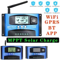 Classic 12V/24V -- MPPT Solar Charge Controller 30A 40A 50A 60A 100A APP Control GPRS Bluetooth Wifi Dual USB Charger Regulator