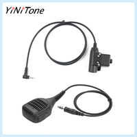 Ham Radio 7.1mm NATO Adapter Speaker Microphone with U94 PTT For YAESU VERTEX VX-5R VX-3R Retevis RT40 RB15 RB615