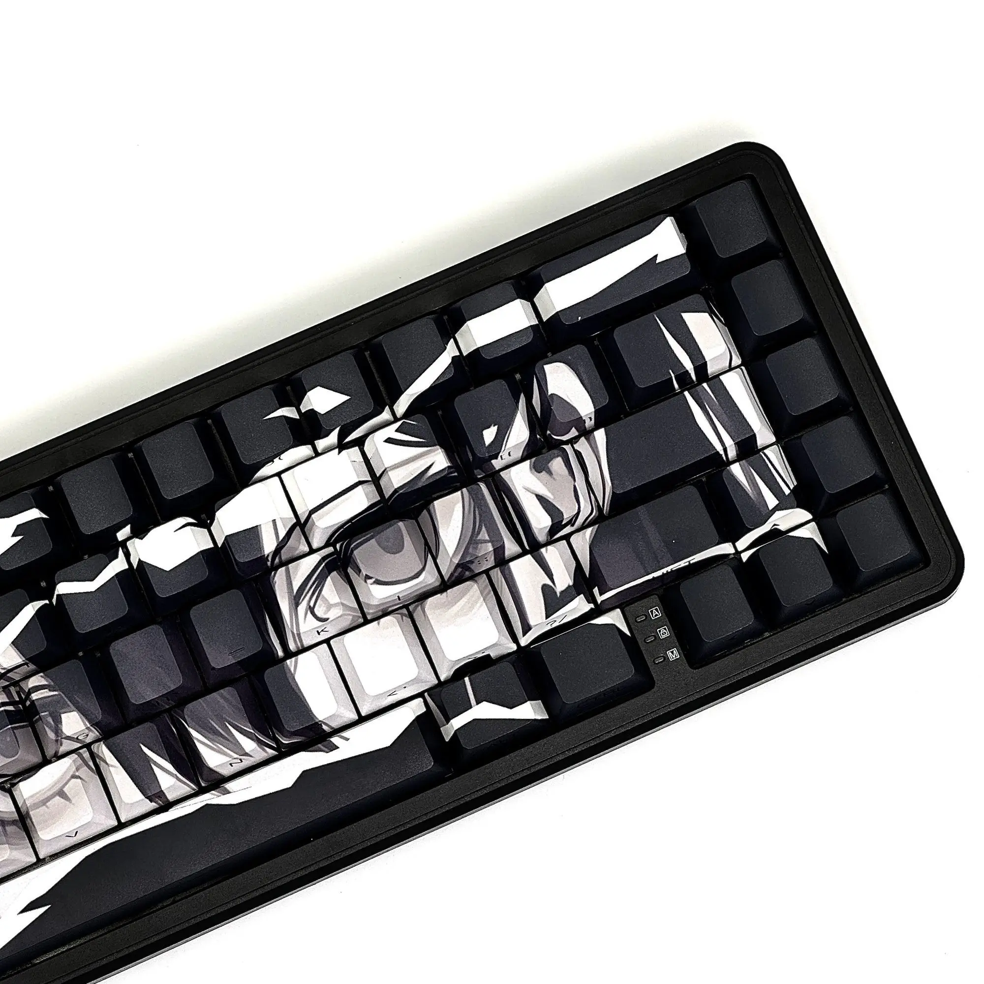 

126 Keys Purple Eye Keycaps Anime Dye-Sub Pbt Cherry Profile Cross Axis Mechanical Keyboard 68Keys Gaming Keyboard Accessories