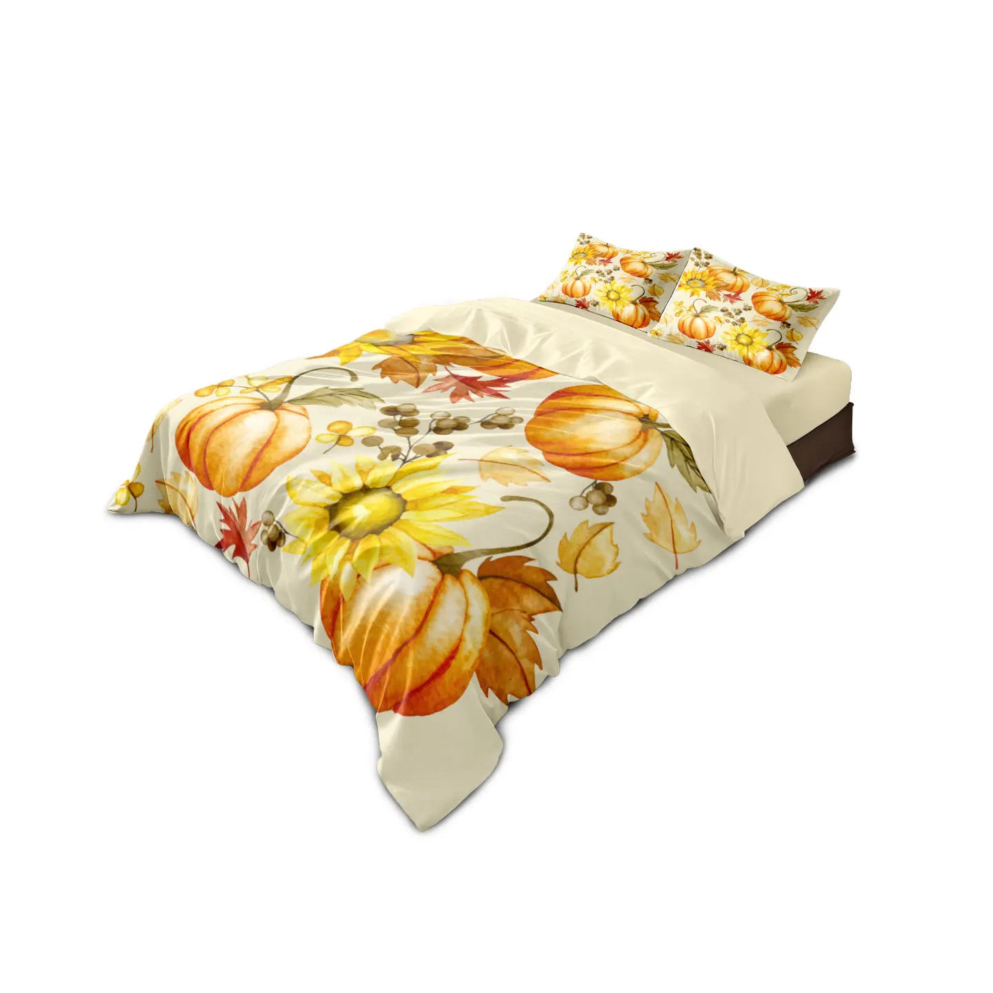 

3 шт., набор пуховых одеял без сердечника с принтом тыквы для осеннего урожая, многоразмерное украшение для спальни и общежития, удобное