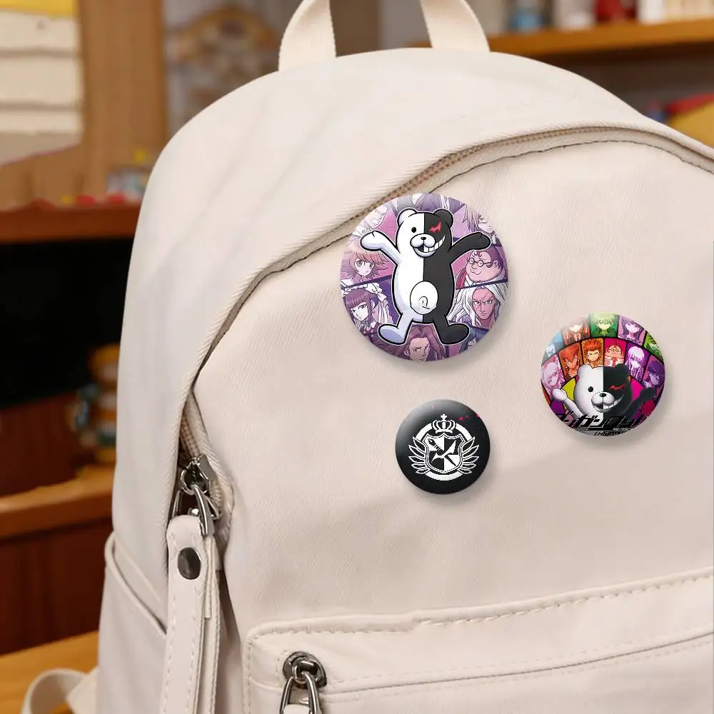 Anime D-Danganronpa Monokuma Badges Creative Tinplate Button PinsBrooch Badge Clothes Backpack