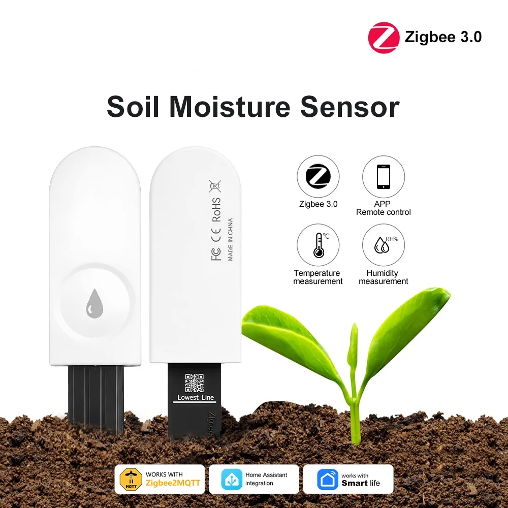 Zigbee3.0 Smart Soil Tester Humidity Moisture Meter Sensor Lawn Plant Flower APP Real Time Monitor Soil Monitor