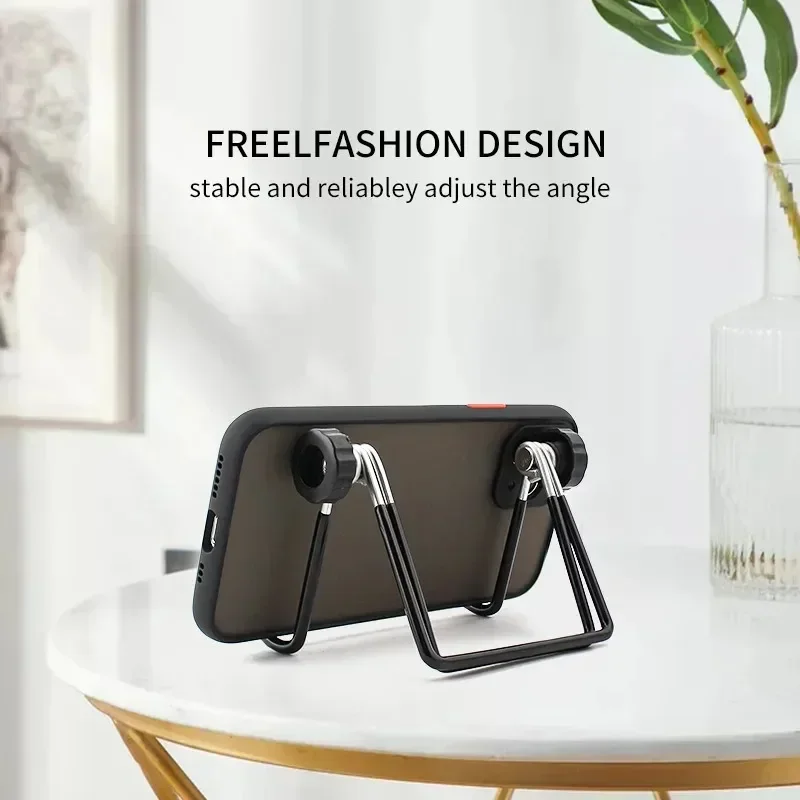 Tragbarer Metall-Tablet-Ständer, faltbarer Schreibtisch, flexibler Telefonständer für IPad, IPhone, Samsung, Huawei, universelle Arbeit, Zuhause, Reisen – Detail 5