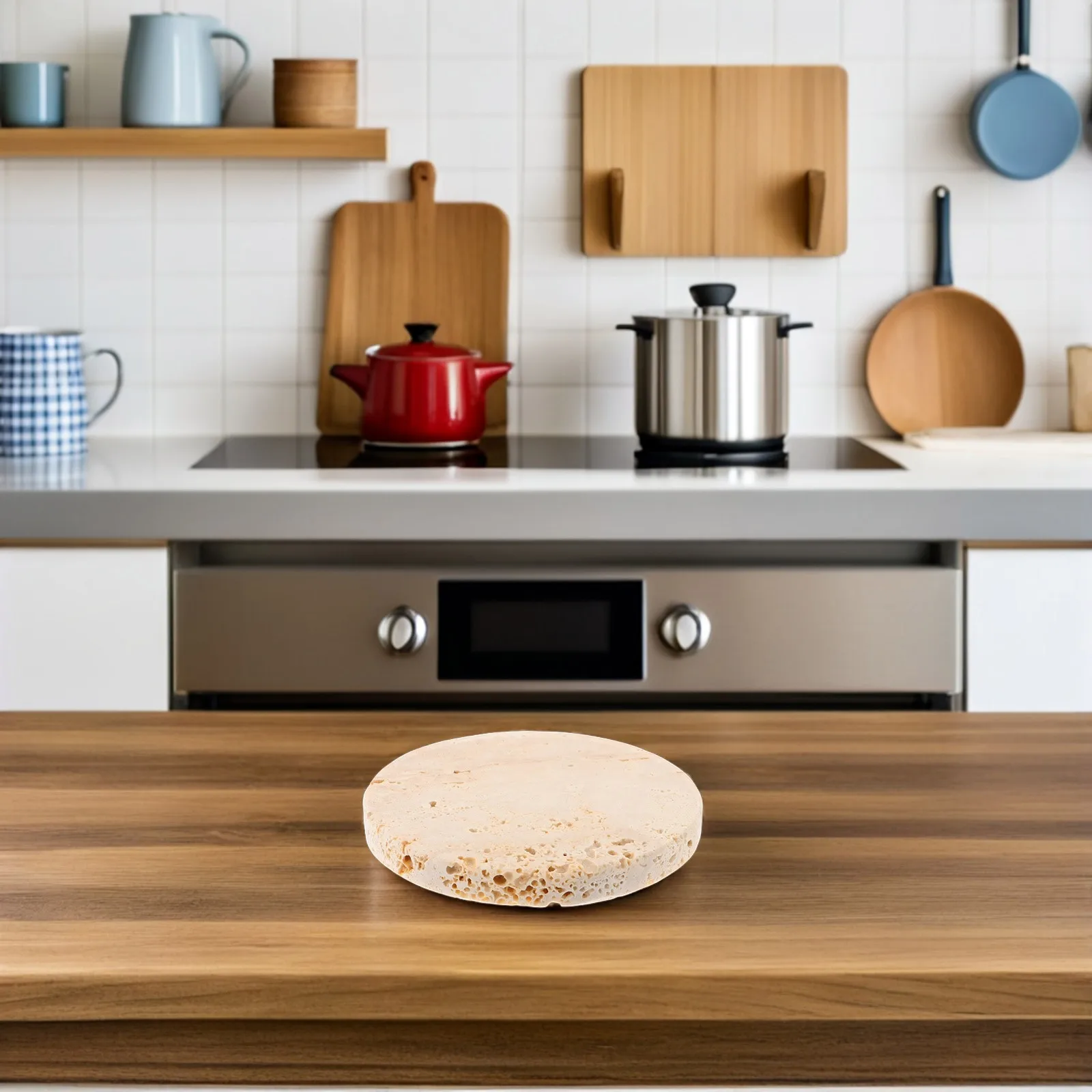 

4PCS Round Coaster Coffee Cup Holder Tea Bag Japanese Style Drink Coasters Vintage Table Desk Stone Set