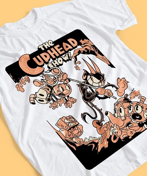 Camiseta unisex The Cuphead Show malvado Diablo