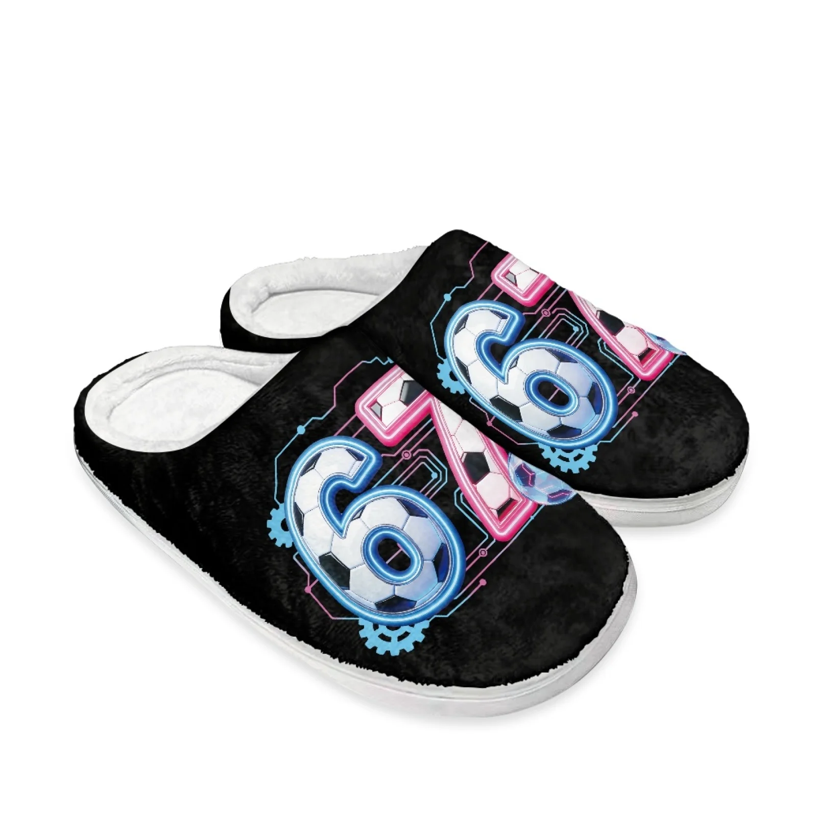 PENSTROLL Soccer Number 67 Print Non-Slip House Shoes House Shoes That Don't Rub Top Of Foot Nurses Day Gift Slippers