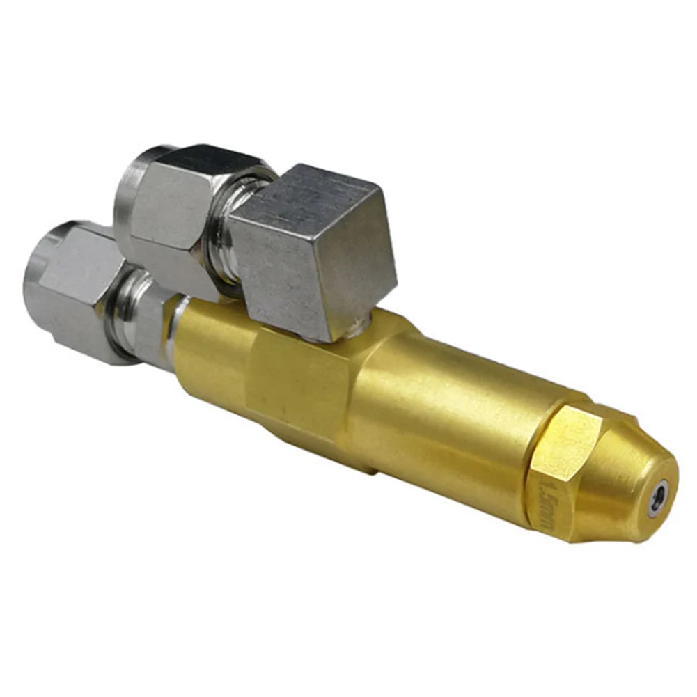 Air Controlled Atomizing Nozzle for Waste Oil Boilers Dual Siphon Base Compatibility 1.0mm 1.5mm 2.0mm Bore Sizes