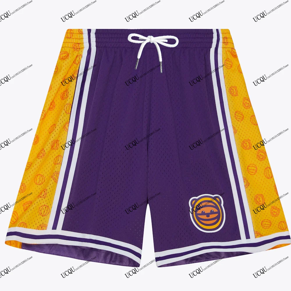 لوس أنجلوس الأرجواني Ozuna نمط 2025-26 كرة السلة وصول جديد خمر السراويل الأمريكية الكبار رياضي عادية الأرجواني الذهب للجنسين #1