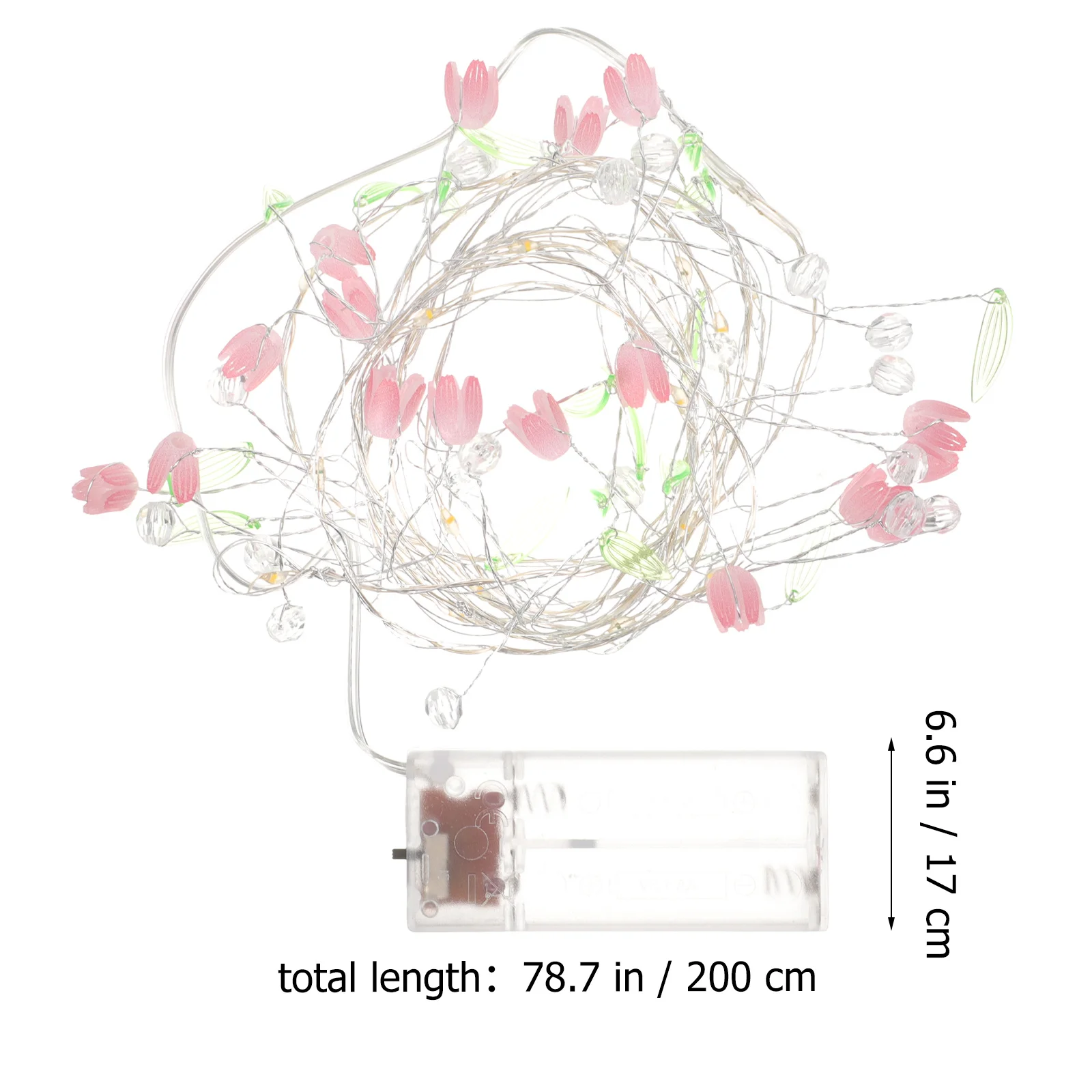 سلسلة توليب تعمل بالضوء، لوازم الحفلات، مادة الأسلاك النحاسية، ديكور عملي للإضاءة الداخلية #5