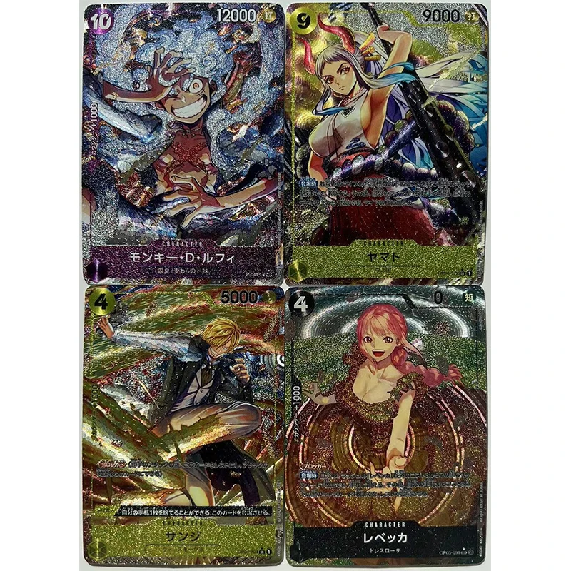 Anime ONE PIECE DIY ACG Board Game Battle Foil Refraction Foil Cards Luffy Nami Toys for boys Collectible Cards Birthday Present