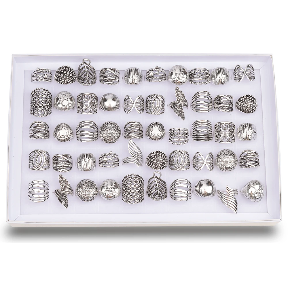 خواتم عتيقة للنساء ، أوراق ، فراشة ، منحوتة ، هندسية ، أزياء مختلطة ، هدايا مجوهرات ساحرة ، بيع بالجملة ، 20: + + #4