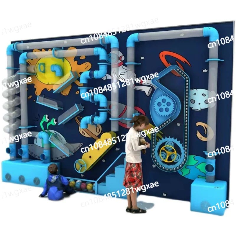 

Space Science Theme Playroom Ocean Ball Wall Kids Interactive Tube Ball Wall Games Wall Panel Pipe Toys