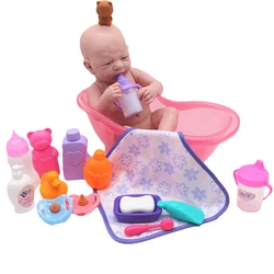 35cm Baby Dolls Bathtub Baths Toys Children Gift Shower Doll Feeding Toys
