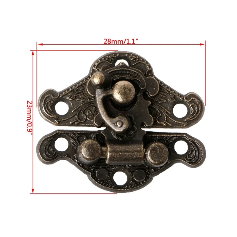 Vintage Zinc Alloy for Latch Hasp Pad Chest Lock Plate for Wood Jewelry Box Cabi