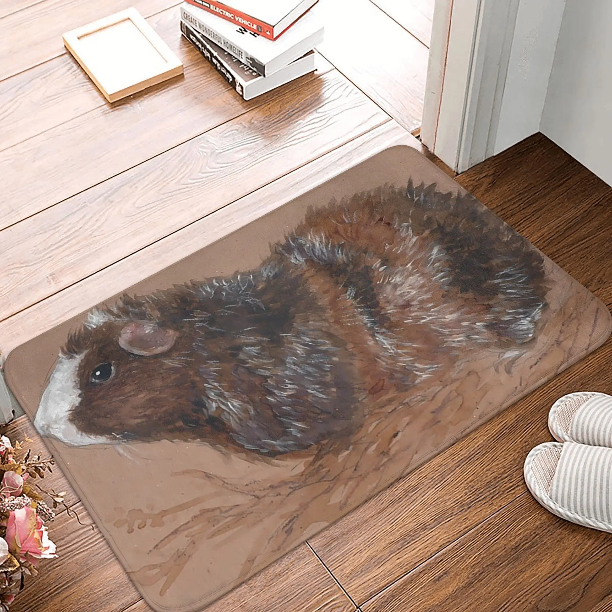 Roan guinea pig Non-slip Doormat Floor Mat Sand Scraping Carpet Rug for Kitchen Entrance Home Bathroom Footpad Mats