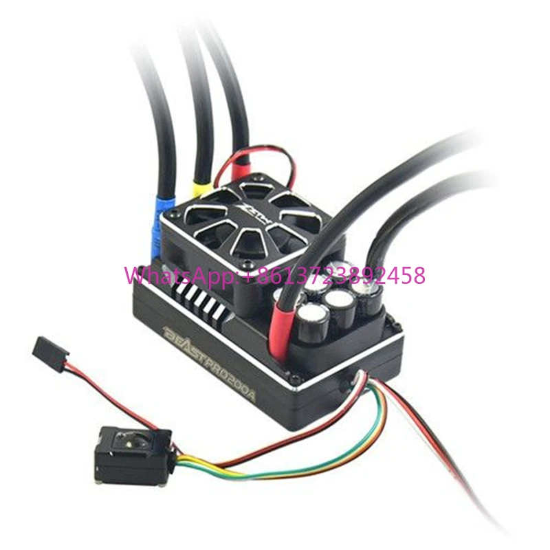 

ZTW 1:5 Beast PRO SL 200A 6V/7.4V Adjustable 8A BEC Brushless ESC Waterproof All Aluminium Heat Sinking for Truck and Light Car