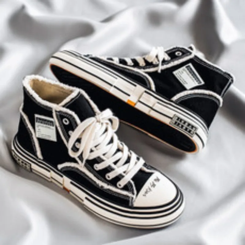 

High-top Canvas Shoes, Men's Breathable Casual Sneakers, Versatile Anti-slip and Wear-resistant Casual Sports Shoes
