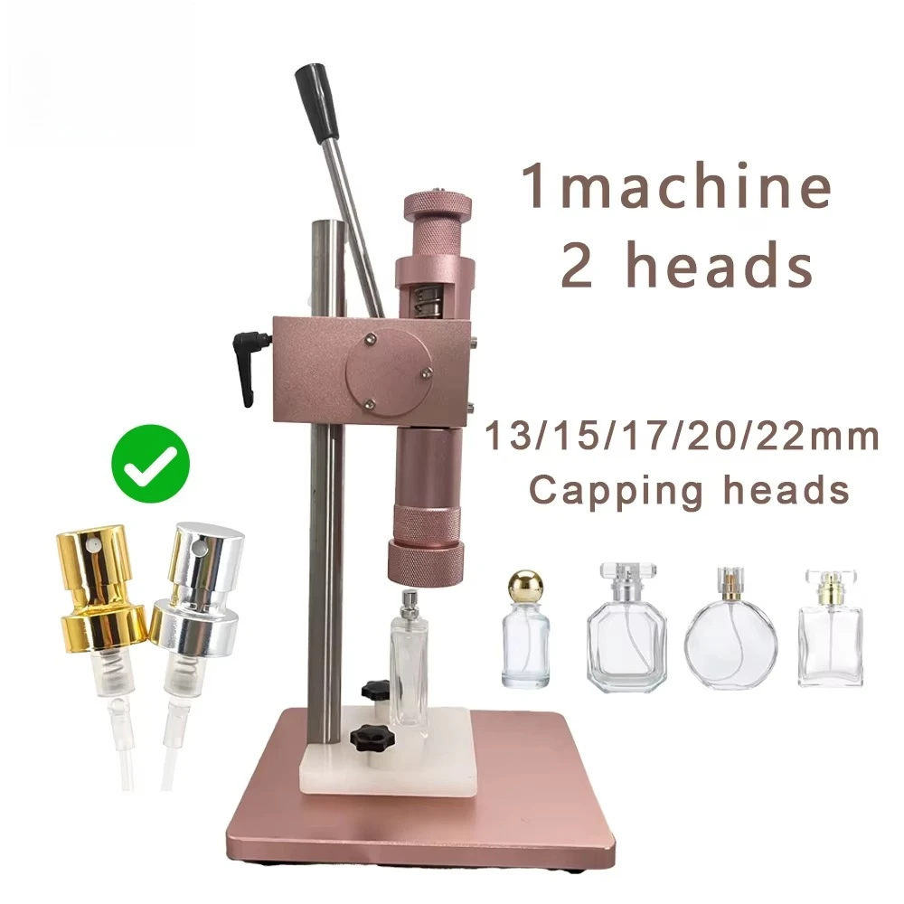 Manual Perfume Bottle Capper Machine, 13mm 15mm 17mm Aerosol Spray Bottle Press Capping Equipment