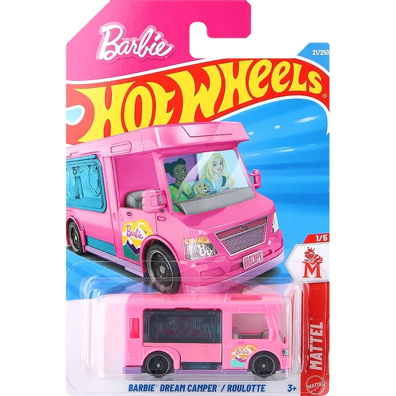 Coche Original Hot Wheels Barbie Dream Camper Roulotte juguetes para niños 1/64 vehículos fundidos modelos colección regalo de cumpleaños 2026A