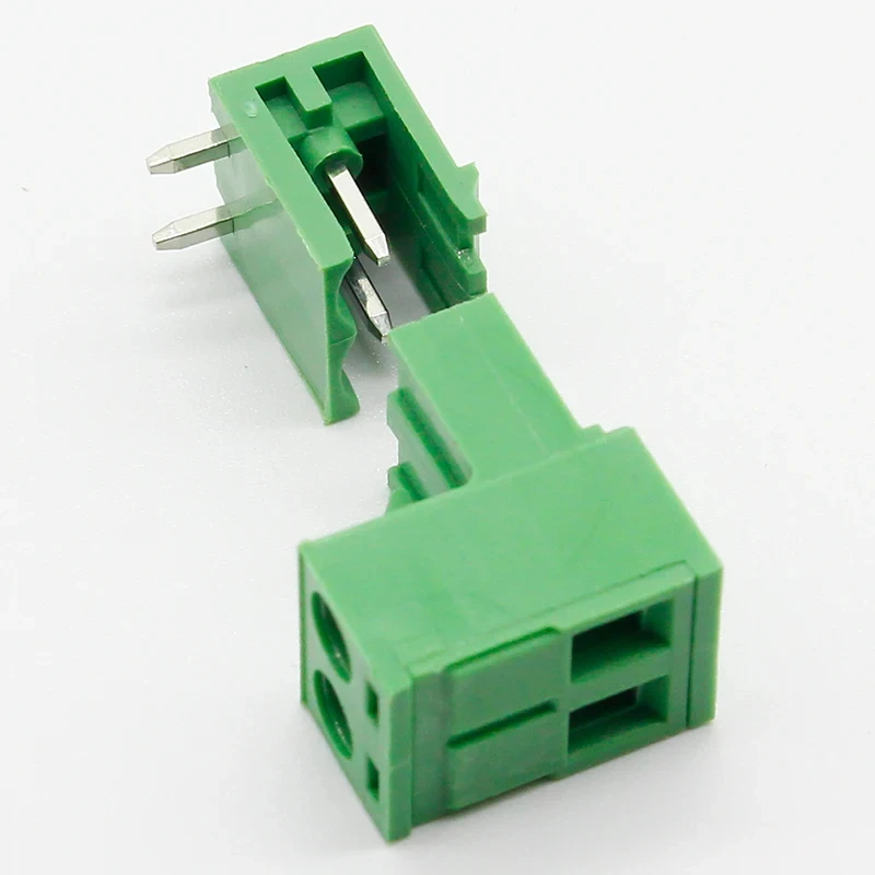 10 sets ht5.08 2pin bent needle Terminal plug type 300V 10A 5.08mm pitch connector pcb screw terminal block