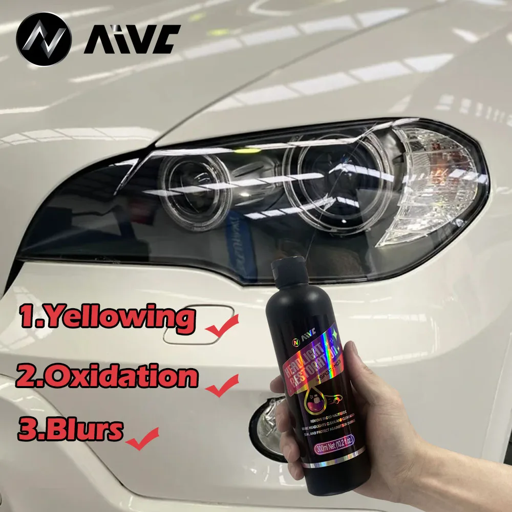 Aivc Car Headlight Restoration Polishing Kits Headlamp Anti-Scratch Car Care Refurbish Scratch Light Polisher Cleaning Paste