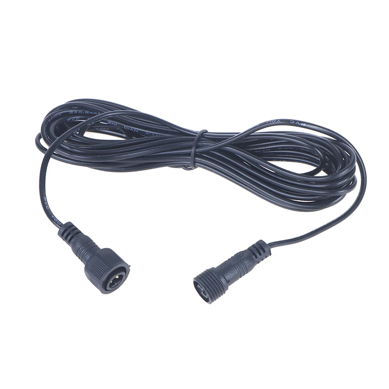 New 5 Meter Extension Cable For Solar Spotlight Waterproof Cable 2 Pin Male To Female Connector Floodlight Universal 5M Cable