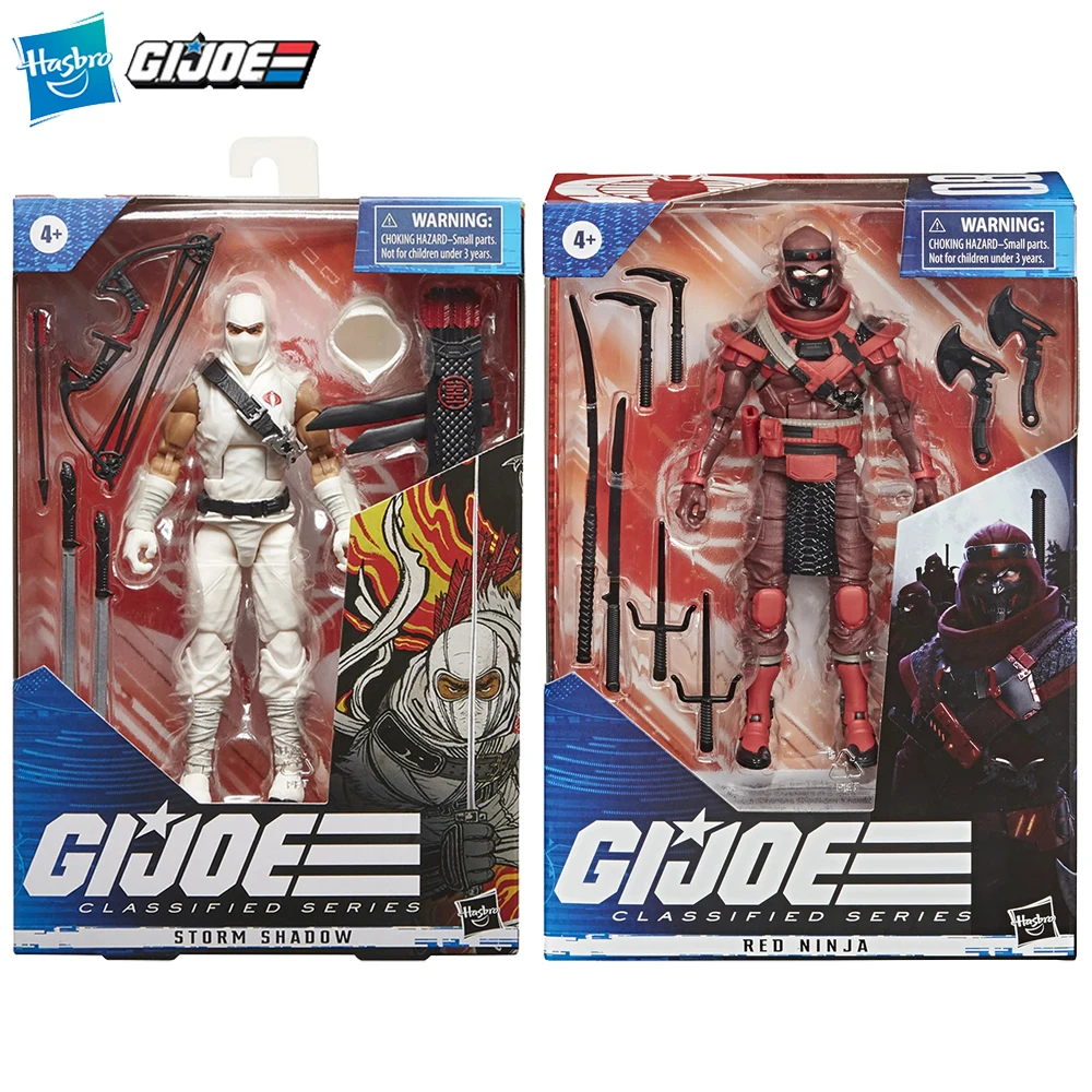 

[In-Stock] Hasbro G.I. Joe Classified Series Red Ninja & Storm Shadow 15cm Nice Anime Action Figure Model Collection Toys