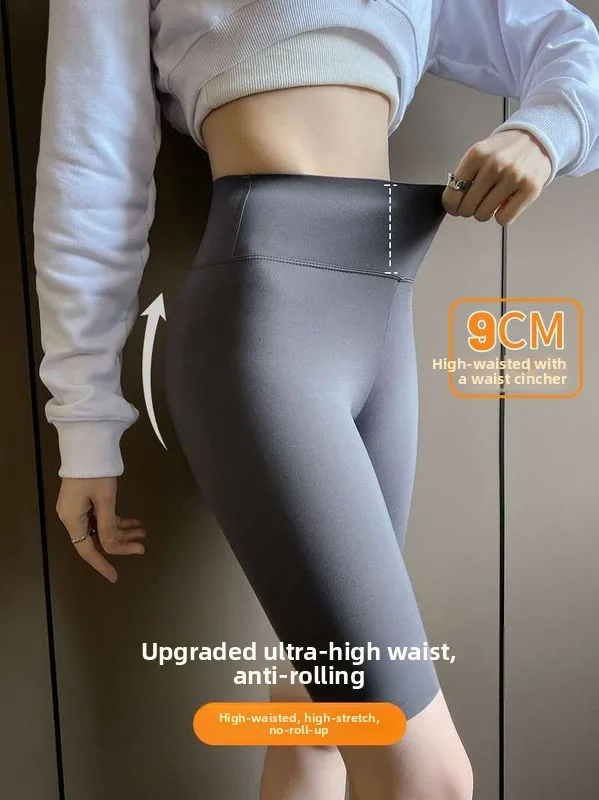 

Summer Thin Fivepoint Women's orts Outer Wear Neon Light Color Blo Design Comfortable Stretchy Leggings for Ladies