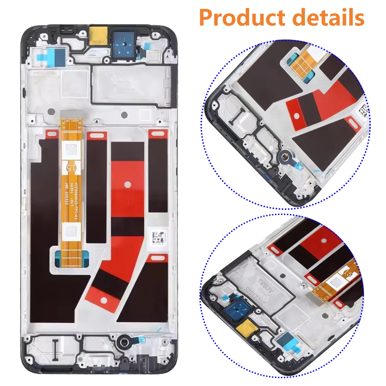 6.56“ Pantalla For Oppo A77S CPH2473 LCD DIsplay Full With Frame Screen Digitizer Assembly Replacement Repair Mobil Phone Parts