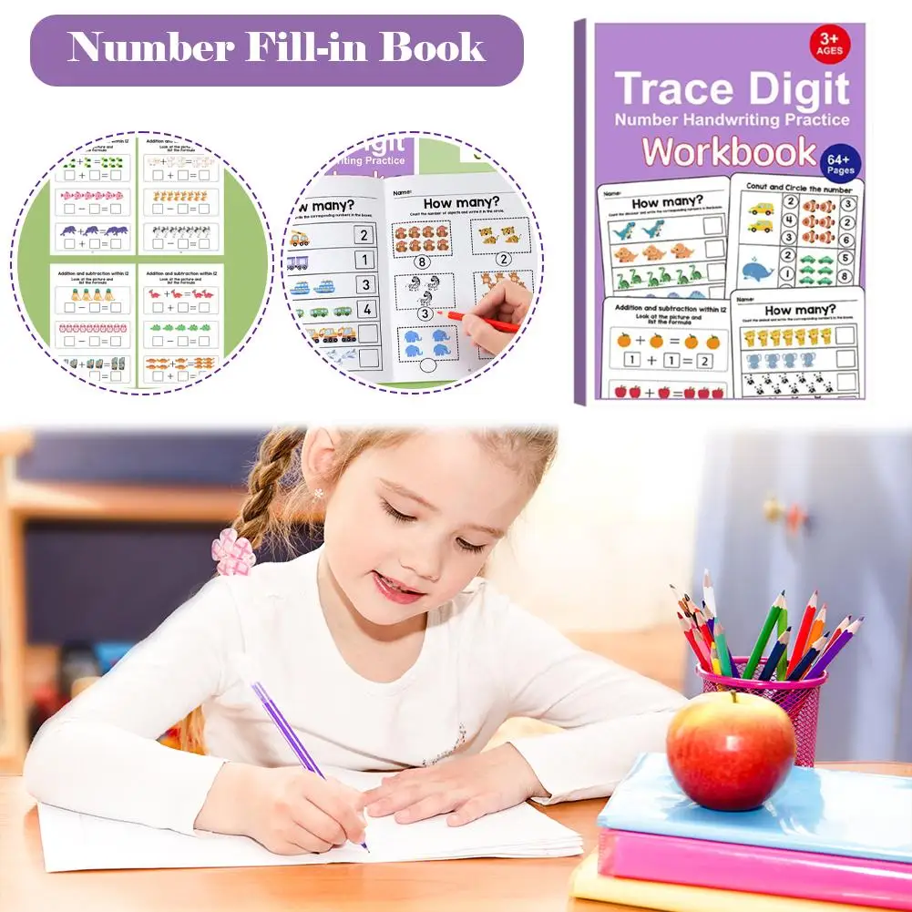Math Enlightenment Connection Number Filling Book Find Patterns Early Education Fun Children's Playground Number Exercise Book