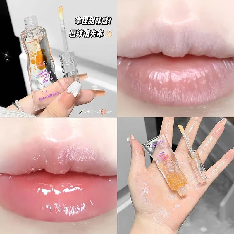 Smile Translucent Lip Oil, Lip Touch-up Essential Oil, Color-changing Soft Lip Care Oil