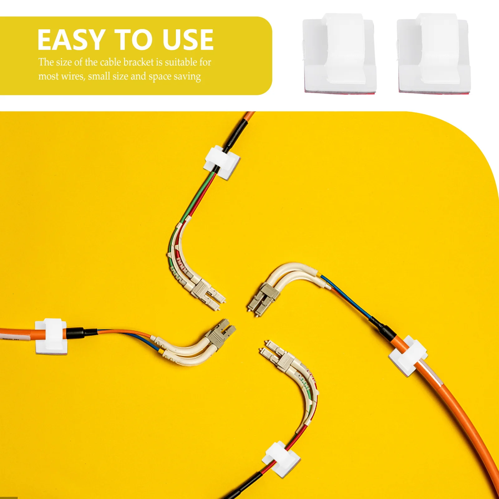 

120 pcs Cable Clips Self-Adhesive Wire Organizer For Home Office Garage Data Line Storage Clip Cord Holder Cable Management