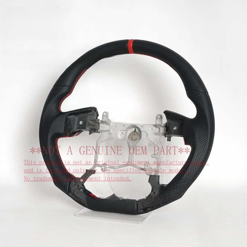 For Toyota Prado 4Runner Tacoma Full Leather Modified Steering Wheel Horn Cover Shell Decorative