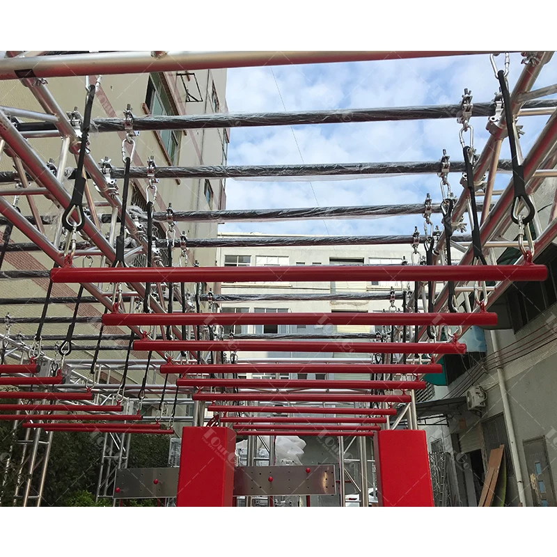 Parque infantil ao ar livre, curso de obstáculo de guerreiro ninja, crianças e adultos, academia interna, equipamento de treinamento de guerreiro ninja, BARES DE TRAPEZE