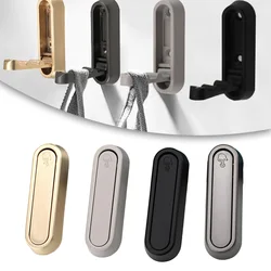 Wall Hooks Folding Towel Hanger Wardrobe Door Bathroom Hooks Invisible Clothing Hooks Multi-Purpose Coat Clothes Holder