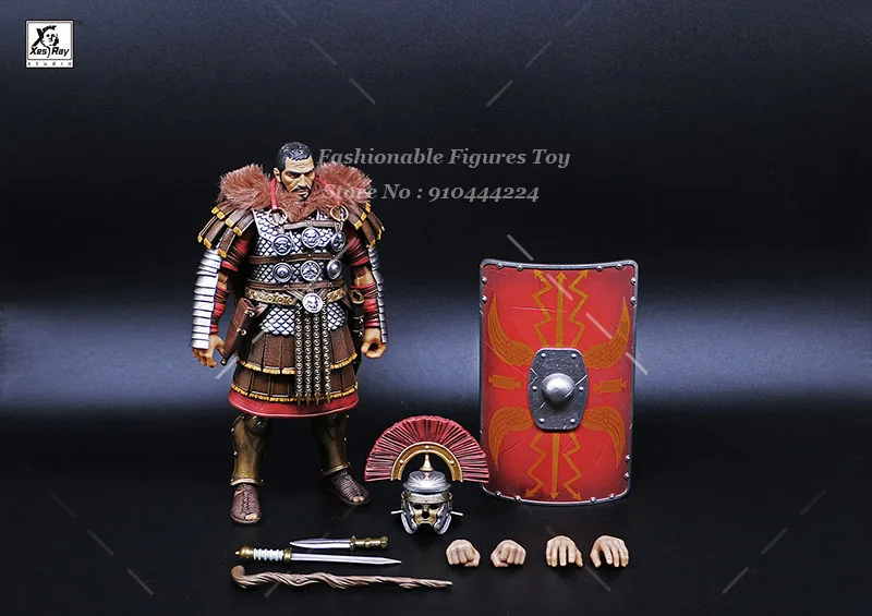 XESRAY-Soldado Honor Battle Action Figure para Homens, 4 Ondas, Legião Romana, Centurião, Portador da Bandeira, Infantaria, Conjunto Completo, Modelo 6 ", 1:12