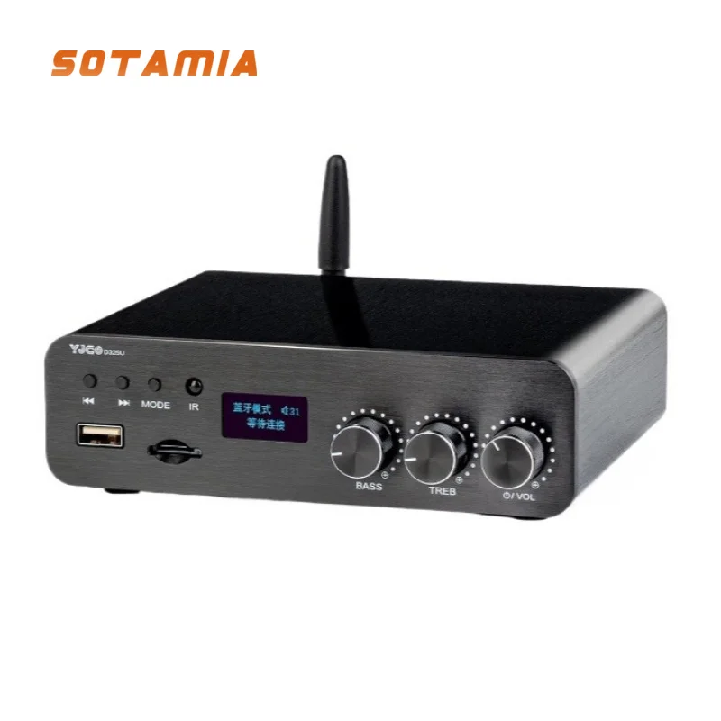 SOTAMIA TPA3255 HIFI Power Amplifier 300W+300W Stereo 2.0 Bluetooth Amplificador PCM5102 Lossless Decoder TF USB Amplifier