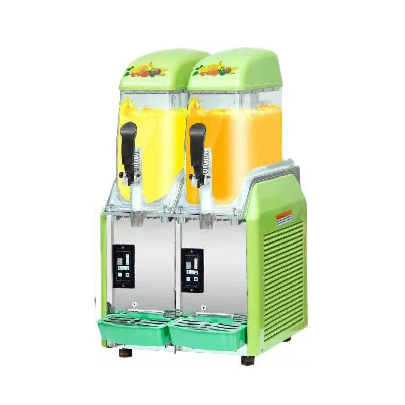 

Dual Cylinder Commercial Slush Maker for snow smoothie and assorted cold beverage processing for cafe and convenience store