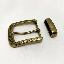 4cm Solid brass Golden Antique brass Belt Buckle Pin buckles Belt loop Belts Clip DIY leather Craft accessories for belt 38-39mm