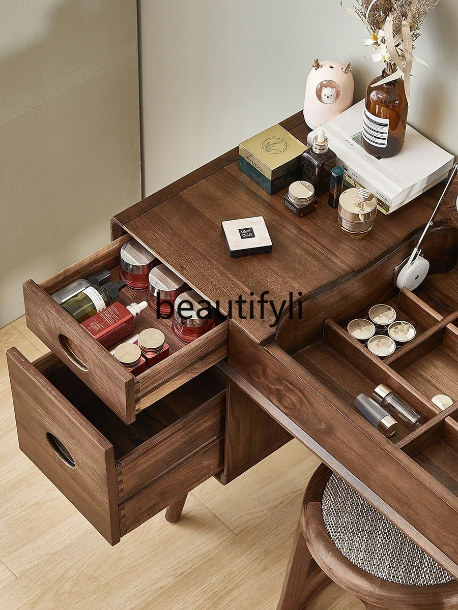 A53 North American Black Walnut Dresser Modern Simple Home Bedroom Full Solid Wood Dresser